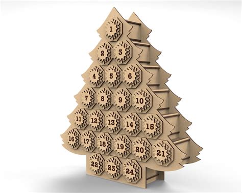 Laser Cut Wooden Advent Calendar Laser Cut Wooden Advent Calendar: A Festive Countdown To Christmas