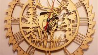 Wooden Laser Cut Clock H1: Wooden Laser Cut Clock: A Timeless Masterpiece Of Precision And Beauty