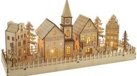 Laser Cut Wooden Christmas Village H1: Laser Cut Wooden Christmas Village: A Festive And Nostalgic Holiday Decor