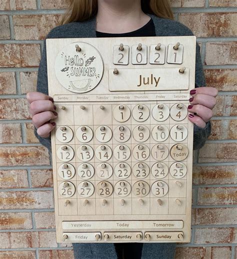 Laser Cut Wooden Calendar Laser Cut Wooden Calendar: A Timeless And Customizable Timepiece