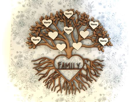 Wooden Laser Cut Family Tree H1: Embracing Family Bonds With Wooden Laser Cut Family Trees