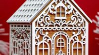 Laser Cut Wooden Gingerbread House Laser Cut Wooden Gingerbread House: A Festive Masterpiece For Christmas Decor