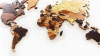 Laser Cut Wooden World Map Laser Cut Wooden World Map: Elevate Your Home Decor With Precision And Beauty