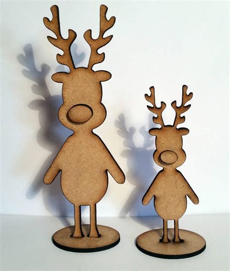 Laser Cut Wooden Reindeer H1: Laser Cut Wooden Reindeer: An Enchanting Christmas Decoration