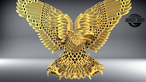 3d Laser Cut Eagle 3D Laser Cut Eagle: Intricate Metalwork For Decor And Symbolism