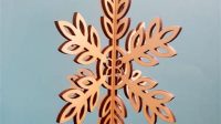 Laser Cut 3d Snowflake H1: Laser Cut 3D Snowflake: A Festive And Intricate Holiday Decoration