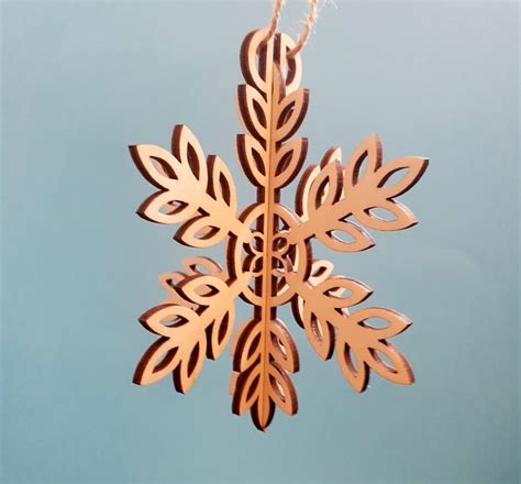 Laser Cut 3d Snowflake H1: Laser Cut 3D Snowflake: A Festive And Intricate Holiday Decoration