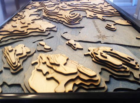 Laser Cut 3d Topographic Wood Maps Laser Cut 3D Topographic Wood Maps: Unveiling The Earth's Contours In Intricate Detail