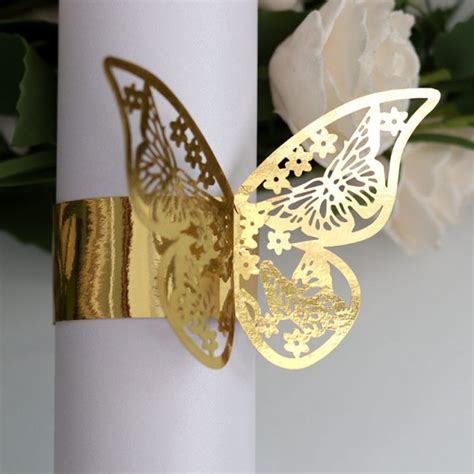 Laser Cut Butterfly Napkin Rings H1: Elevate Your Tablescape: Laser Cut Butterfly Napkin Rings For An Enchanted Dining Experience