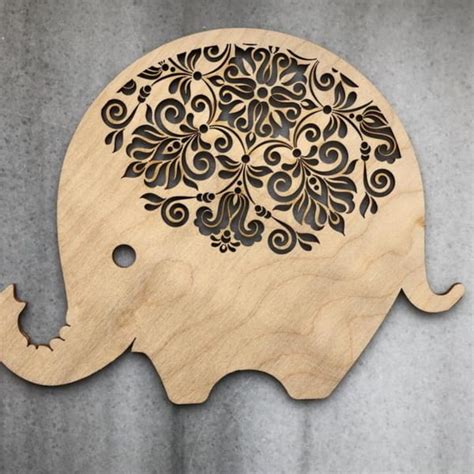 Laser Cut Elephant Template Laser Cut Elephant Template: Intricate Designs For Crafting Delights