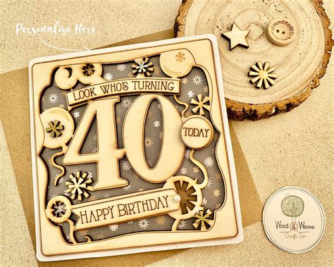 Laser Cut 40th Birthday Card Laser Cut 40th Birthday Card: A Timeless Keepsake For A Milestone Celebration